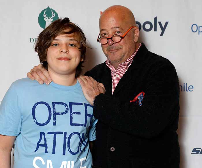 Photo of Andrew Zimmern and his son, Noah Zimmern.