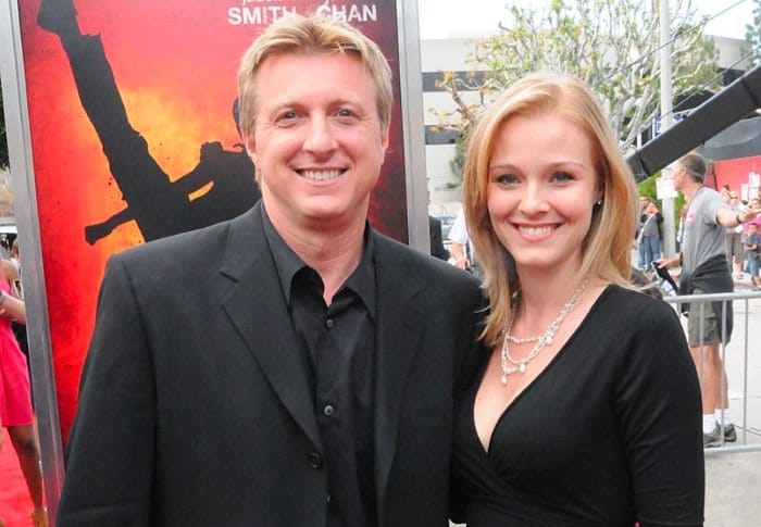 Image of a prominent actor, William Zabka and his wife