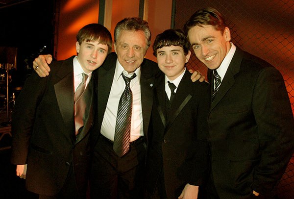 Frankie Valli with his three sons