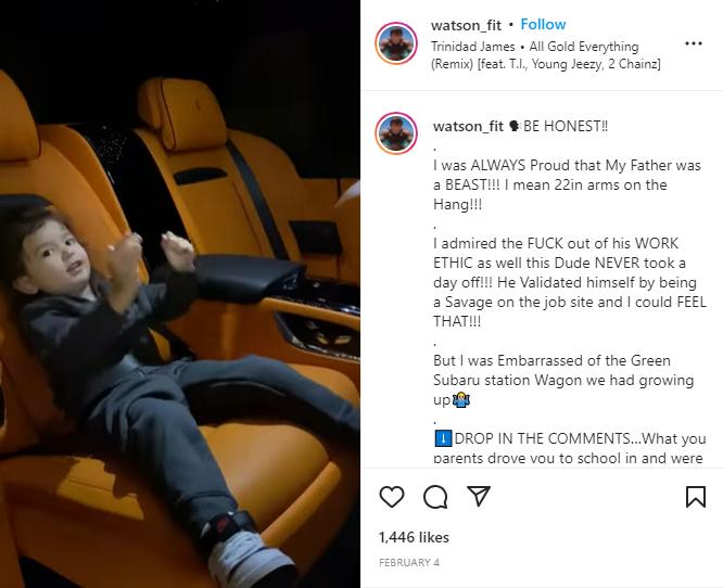 Wes Watson share instagram post about his father